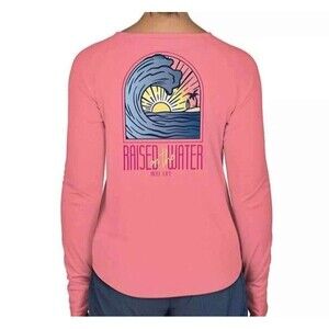 REEL LIFE WOMEN'S JAX BEACH LONG SLEEVE UV (UPF 50) XLarge SALMON ROSE New